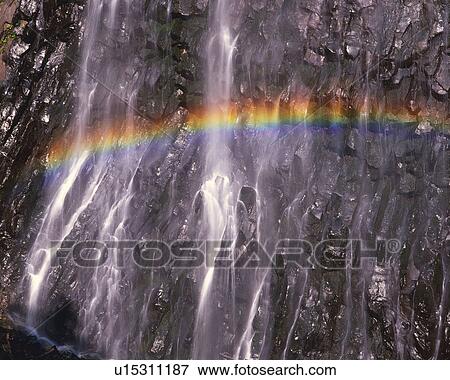 a Rainbow, Made a Waterfall, Front View, Long Exposure View Large Photo Image Stock Photo - a Rainbow, Made a Waterfall, Front View, Long Exposure. Fotosearch