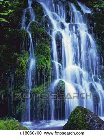 a Waterfall, Low Angle View, Long Exposure View Large Photo Image Stock Image - a Waterfall, Low Angle View, Long Exposure. Fotosearch