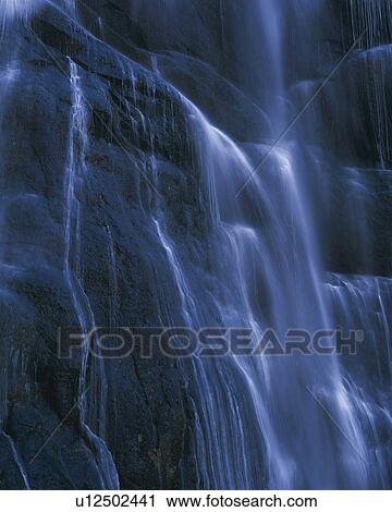 a Waterfall, Surrounded By a Shadowed Environment, Side View, Long Exposure View Large Photo Image Stock Image - a Waterfall, Surrounded By a Shadowed Environment, Side View, Long Exposure. Fotosearch