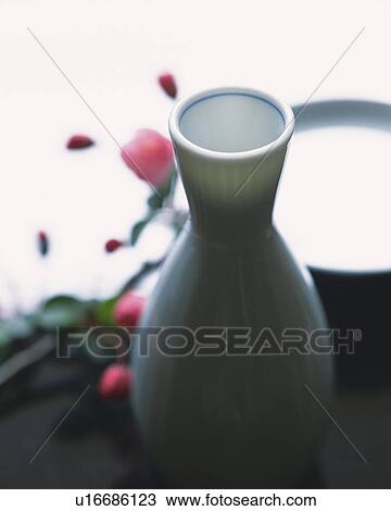 Sake bottle and cup View Large Photo Image Stock Image - Sake bottle and cup. Fotosearch