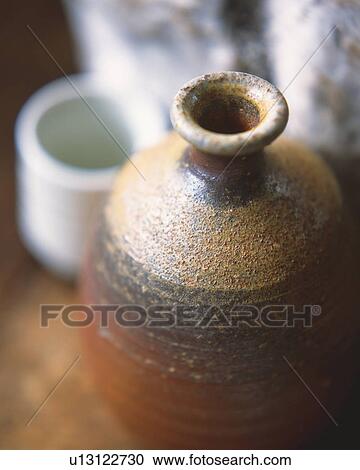 Stock Image - Sake bottle. Fotosearch