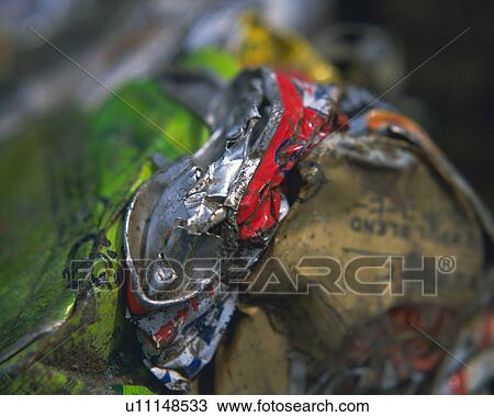 Close up of crushed aluminum cans for recycling, high angle view, Full Frame, Differential Focus View Large Photo Image Stock Image - Close up of crushed aluminum cans for recycling, high angle view, Full Frame, Differential Focus. Fotosearch