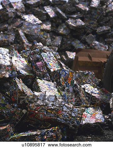 Close up of crushed aluminum cans for recycling, high angle view, Full Frame, Differential Focus View Large Photo Image Stock Photo - Close up of crushed aluminum cans for recycling, high angle view, Full Frame, Differential Focus. Fotosearch