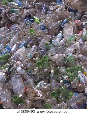 Pile of plastic bottles for recycling, high angle view, Full Frame View Large Photo Image Stock Image - Pile of plastic bottles for recycling, high angle view, Full Frame. Fotosearch