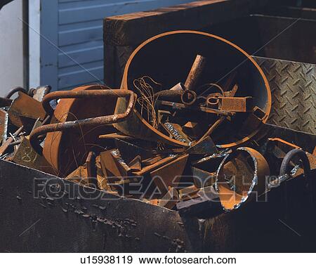 Stock Photo - Scrap irons, high angle view. Fotosearch