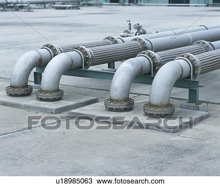 Water treatment pipeline, high angle view View Large Photo Image Stock Image - Water treatment pipeline, high angle view. Fotosearch
