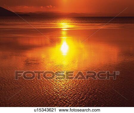 Sunset at the Beach, High Angle View, Pan Focus View Large Photo Image Stock Image - Sunset at the Beach, High Angle View, Pan Focus. Fotosearch