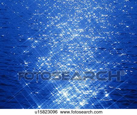Stock Photograph - Water Surface and Sunlight, Close Up, Lens Flare. Fotosearch
