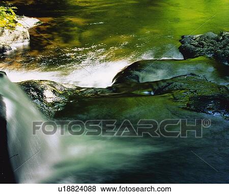 Stock Photo - Water Surface of the River, Close Up, Long Exposure. Fotosearch