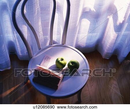 Apples and book on the chair, Close Up, High Angle View View Large Photo Image Stock Image - Apples and book on the chair, Close Up, High Angle View. Fotosearch