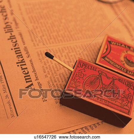 Matches on the newspaper, Close Up, High Angle View, Toned Image View Large Photo Image Stock Photograph - Matches on the newspaper, Close Up, High Angle View, Toned Image. Fotosearch