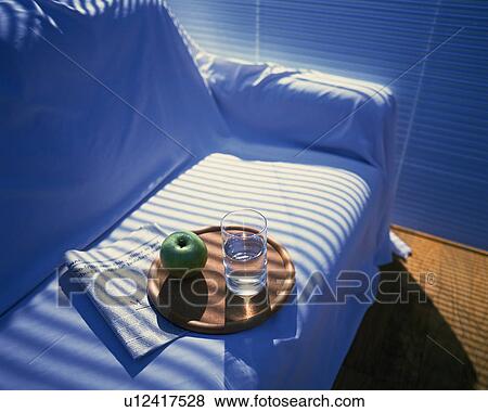 Stock Photo - Things on the sofa, High Angle View. Fotosearch