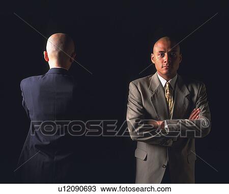 Two bald headed businessmen posing, Front View, Rear View View Large Photo Image Stock Image - Two bald headed businessmen posing, Front View, Rear View. Fotosearch