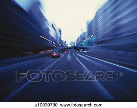 a Highway, Surrounded By Several Buildings, Front View, Blurred Motion, Long Exposure View Large Photo Image Stock Image - a Highway, Surrounded By Several Buildings, Front View, Blurred Motion, Long Exposure. Fotosearch