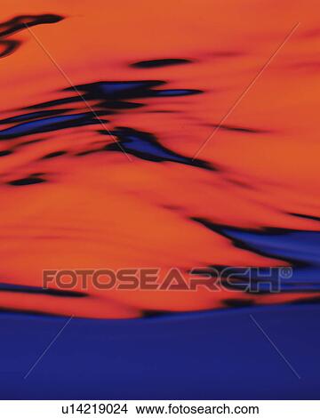 Picture -  Orange and Blue Color Mingled Togeher, Front View. Fotosearch