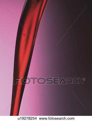 Picture - Red-colored Oil, Flowing, Toned Image. Fotosearch