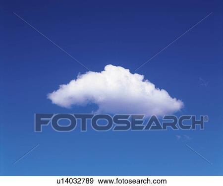 One Single Cloud Floating in the Deep Blue Sky, Low Angle View View Large Photo Image Stock Photo - One Single Cloud Floating in the Deep Blue Sky, Low Angle View. Fotosearch