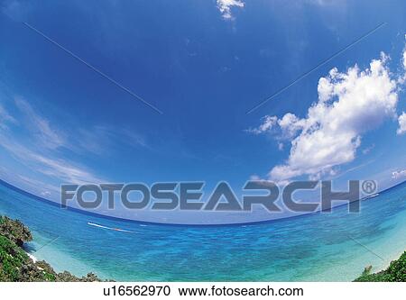 the Transparent, Light Blue-colored Ocean Under a Blue Sky, Fish Eye View Large Photo Image Stock Image - the Transparent, Light Blue-colored Ocean Under a Blue Sky, Fish Eye. Fotosearch