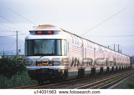 Stock Image - Express Train With Sleeping Berths. Fotosearch