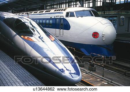 Stock Image - Shinkansen Bullet Train. Fotosearch