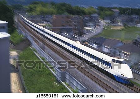 Stock Image - Shinkansen Bullet Train. Fotosearch