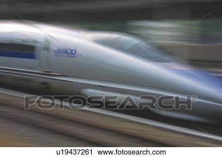 Stock Image - Shinkansen Bullet Train. Fotosearch