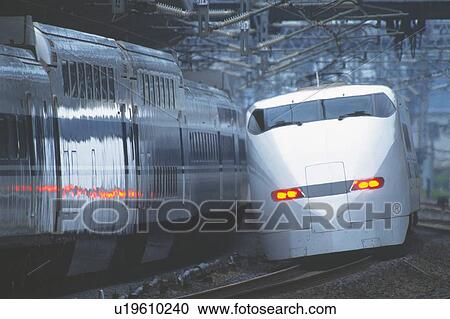 Stock Image - Shinkansen Bullet Train. Fotosearch