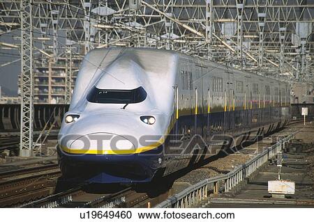 Stock Image - Shinkansen Bullet Train. Fotosearch