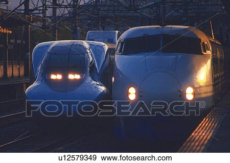 Shinkansen Bullet Train View Large Photo Image Stock Photo - Shinkansen Bullet Train. Fotosearch