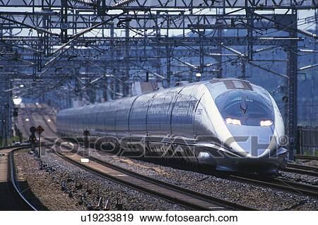 Stock Photo - Shinkansen Bullet Train. Fotosearch