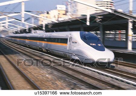 Shinkansen Bullet Train View Large Photo Image Stock Photograph - Shinkansen Bullet Train. Fotosearch