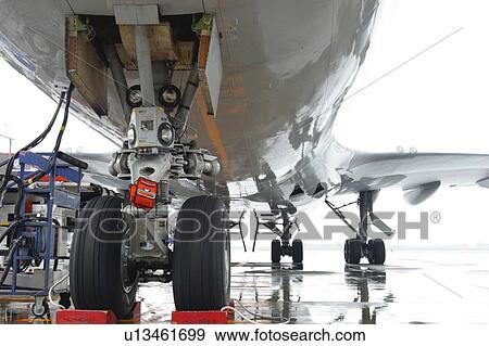 Airplane maintenance View Large Photo Image Stock Photo - Airplane maintenance. Fotosearch
