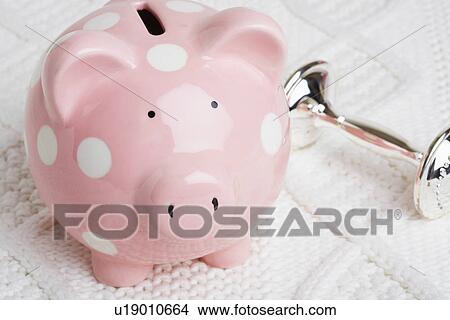 Picture - Pink piggy bank. Fotosearch