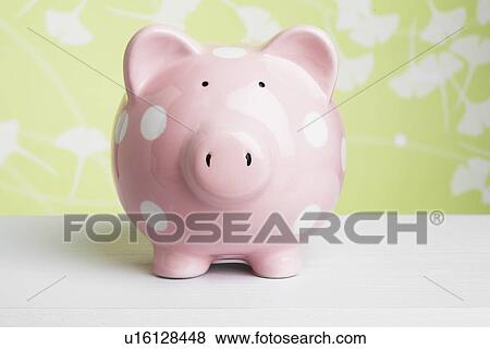 Stock Photo - Pink piggy bank. Fotosearch