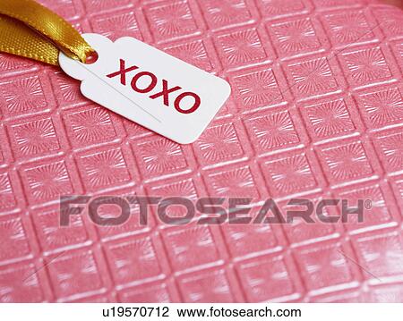 Stock Image - Valentine gift tag. Fotosearch