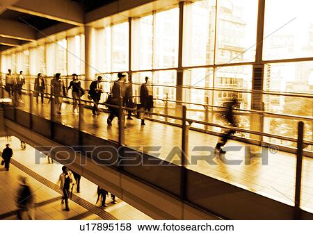 Bannister, Blurred, Casual Clothing, Concourse, Large Group Of People View Large Photo Image Stock Photo - Bannister, Blurred, Casual Clothing, Concourse, Large Group Of People. Fotosearch