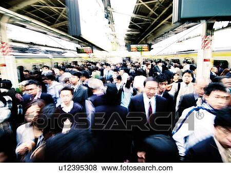 Stock Photo - Blurred, Crowded, Formal Clothing, Full Suit, Head And Shoulders. Fotosearch