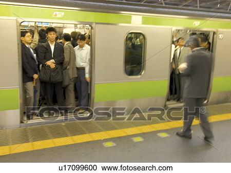Stock Image - Boarding, Commuter, Day, Entry. Fotosearch