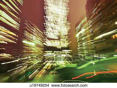 Building, City, Color Image Nobody Photography, Dark, Glowing View Large Photo Image Picture - Building, City, Color Image Nobody Photography, Dark, Glowing. Fotosearch