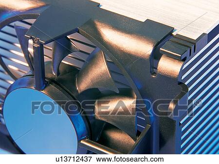 Stock Photo - Blades, Blower, Close-Up, Contrivance, Cooler. Fotosearch