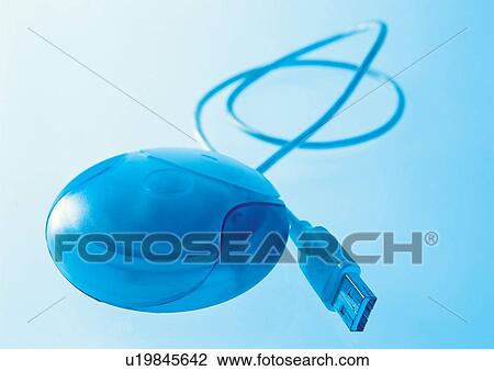 Stock Image - Computer Mouse, Cut Out, Cord, Contrivance, Attachment. Fotosearch