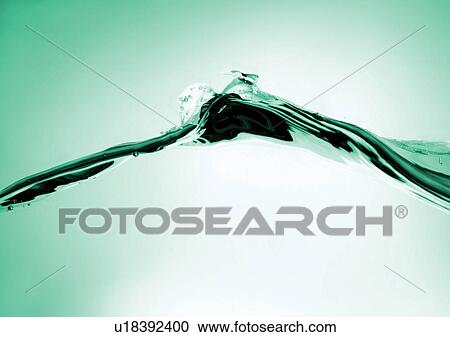 Stock Image - close-up, drops, flow. Fotosearch