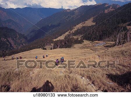 Stock Image - Day, Environment, Habitat, Hikers. Fotosearch