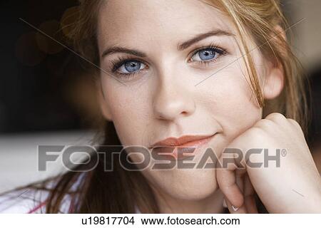Picture - Young woman (portrait). Fotosearch