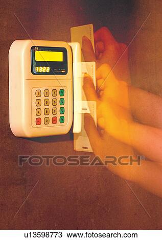 Stock Image - Digital Display, Directly Above, Electronic, Gadget. Fotosearch