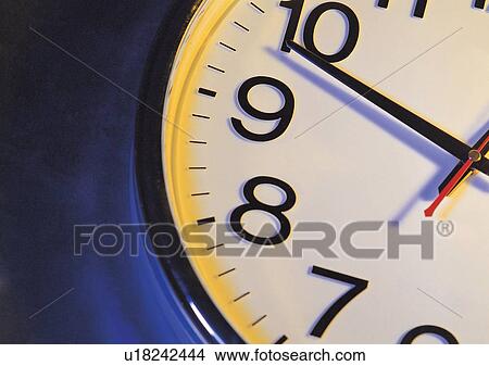 Picture - Extreme Close Up, Hour Hand, Minute Hand, Part Of. Fotosearch