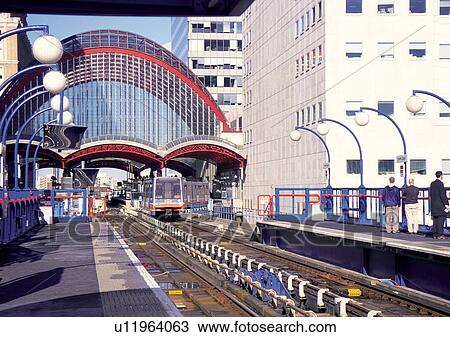 Stock Image - Blue Sky, Bridge, Building Exterior, Day. Fotosearch