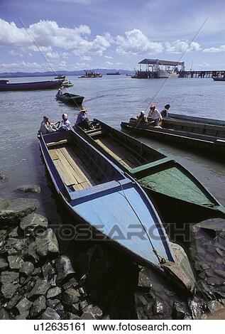 Stock Image - Boat, Clouds, Day. Fotosearch