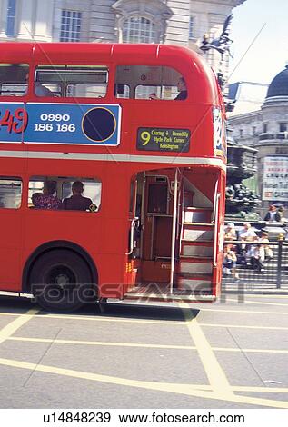 Building Exterior, Bus, Day, Double Decker Bus, Group Of People View Large Photo Image Stock Photo - Building Exterior, Bus, Day, Double Decker Bus, Group Of People. Fotosearch