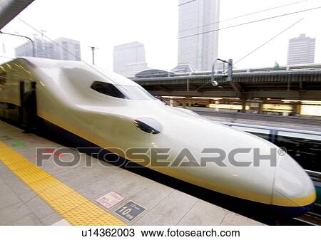 Buildings, Bullet Train, Commuters, Day, Engine, High Speed Train View Large Photo Image Stock Image - Buildings, Bullet Train, Commuters, Day, Engine, High Speed Train. Fotosearch